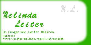 melinda leiter business card